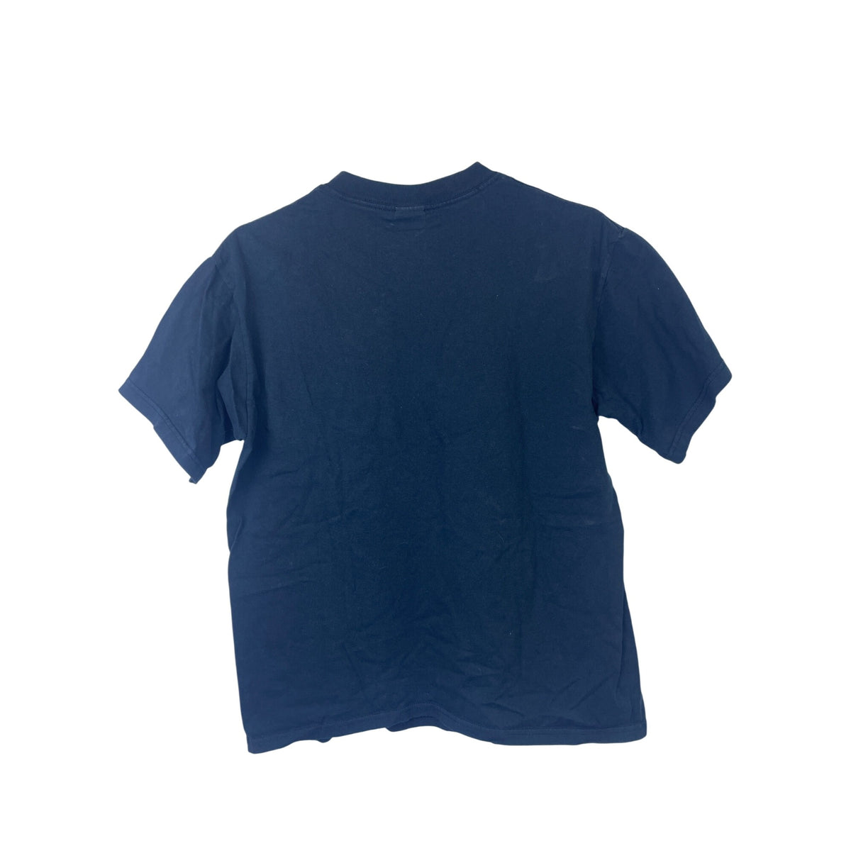 Anvil Mens Navy Cotton Cat Face Graphic T-Shirt Pre-Shrunk M