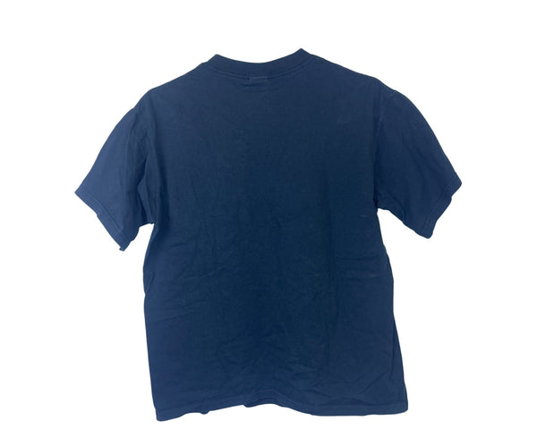 Anvil Mens Navy Cotton Cat Face Graphic T-Shirt Pre-Shrunk M