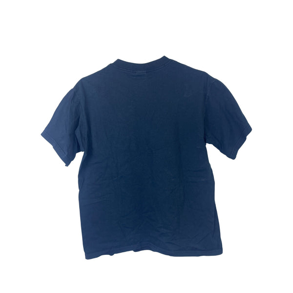 Anvil Mens Navy Cotton Cat Face Graphic T-Shirt Pre-Shrunk M