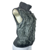 Justice Youth Girl's Grey Faux Fur Lining Size Vest Sz 16- NWT