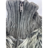 Justice Youth Girl's Grey Faux Fur Lining Size Vest Sz 16- NWT
