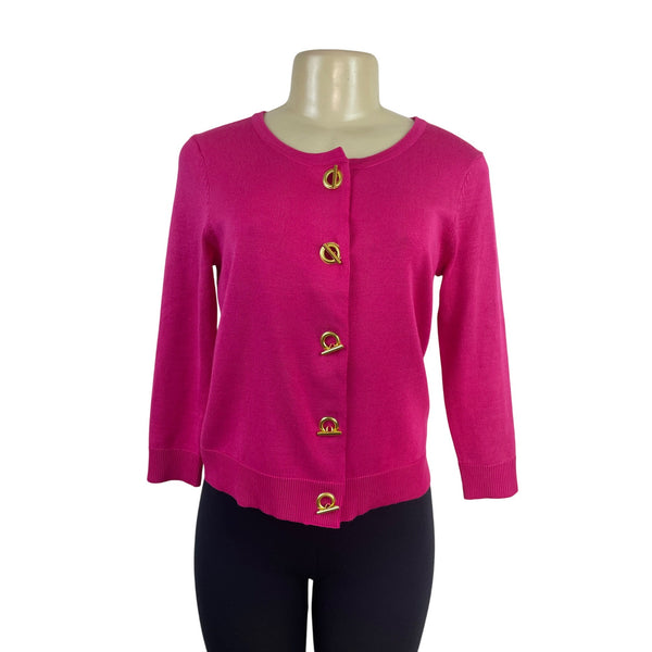 Premise Studio Womens Sourwatermel Pink Knit Cardigan Sweater Sz S - New