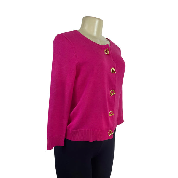 Premise Studio Womens Sourwatermel Pink Knit Cardigan Sweater Sz S - New