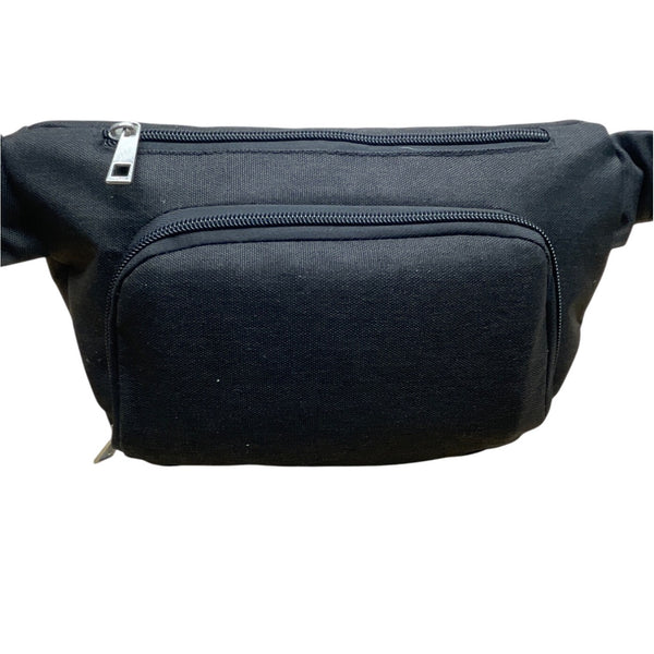 Suessie Black Diaper Bag With Waterproof Changing Pad Fanny Pack Size M