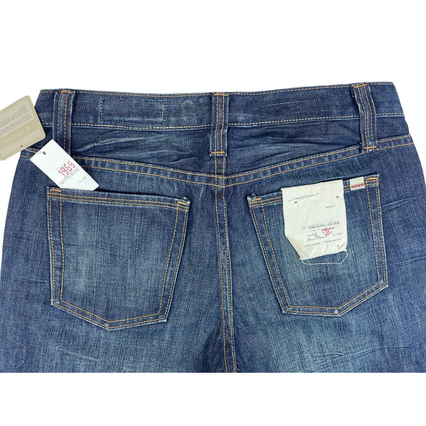 1969 Authentic Blue Denim Men's Ultra Low Rise  Boot Cut Jeans Sz 2 New