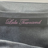 Lulu Townsend Black Satin With Rhinestone Clasp & Chain Strap Evening Clutch