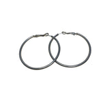 Silver-Toned Womens Large Hoop Earrings Lightweight Hypoallergenic Metal Jewelry