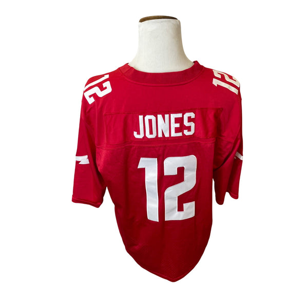 XFL Mens Red Polyester Defenders Jersey Jones 12 Sports Fan Apparel Size 7XL