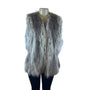 Fabulous Furs Women’s Faux Fur Vest Brown White Longline Acrylic Size XL
