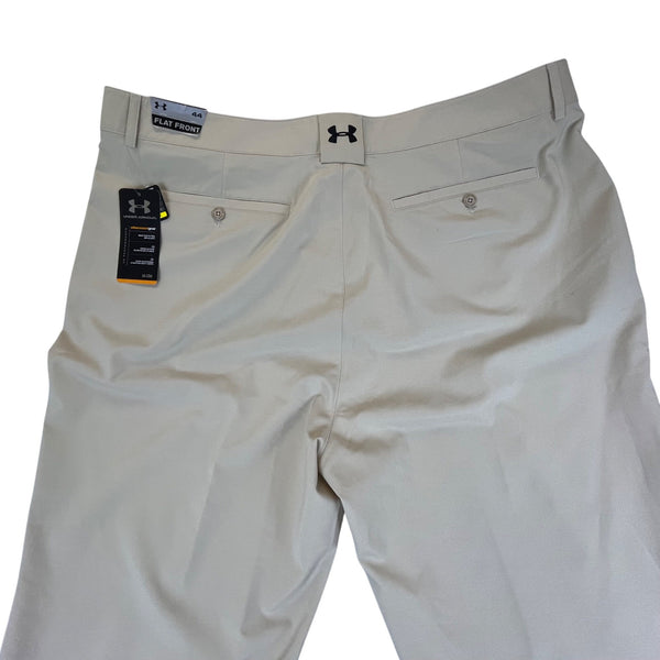 Under Armour Mens Beige Flat Front Golf Pants Lightweight Size 44 - New