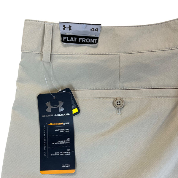 Under Armour Mens Beige Flat Front Golf Pants Lightweight Size 44 - New