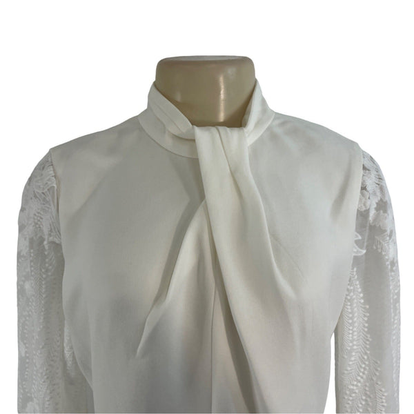 Elie Tahari Women's White Sheath Long Sleeve Zip Up Dress Sz 6 - NWT