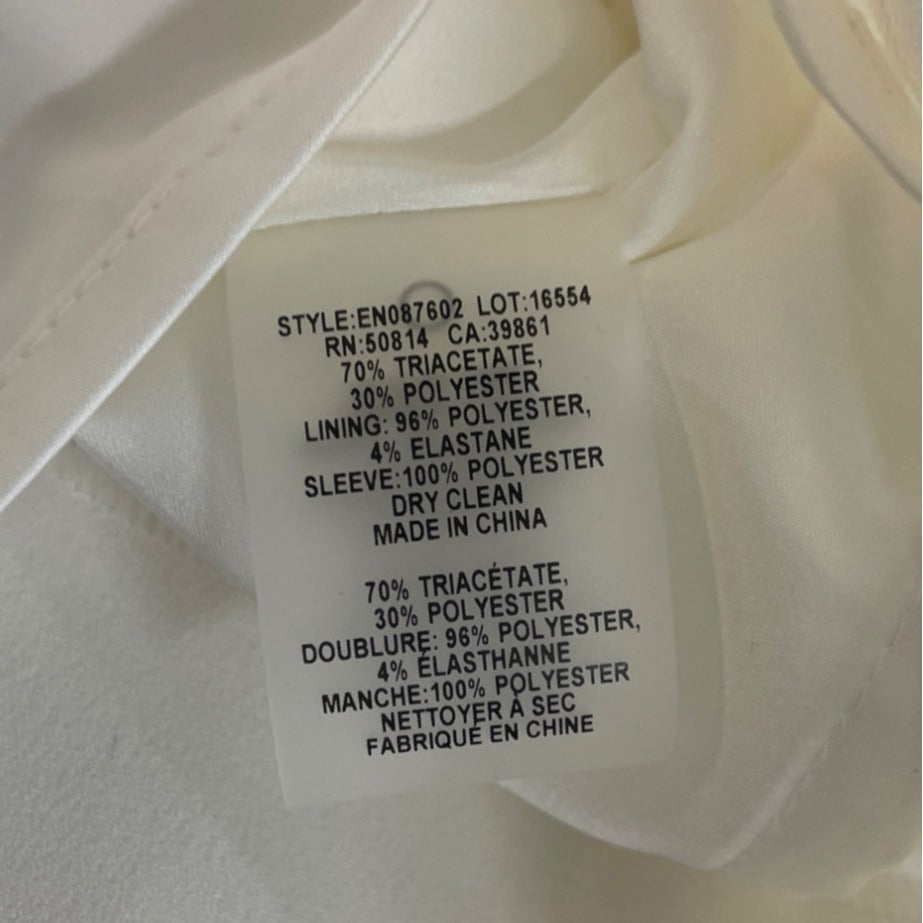Elie Tahari Women's White Sheath Long Sleeve Zip Up Dress Sz 6 - NWT