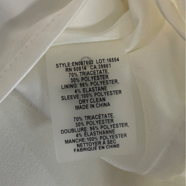 Elie Tahari Women's White Sheath Long Sleeve Zip Up Dress Sz 6 - NWT