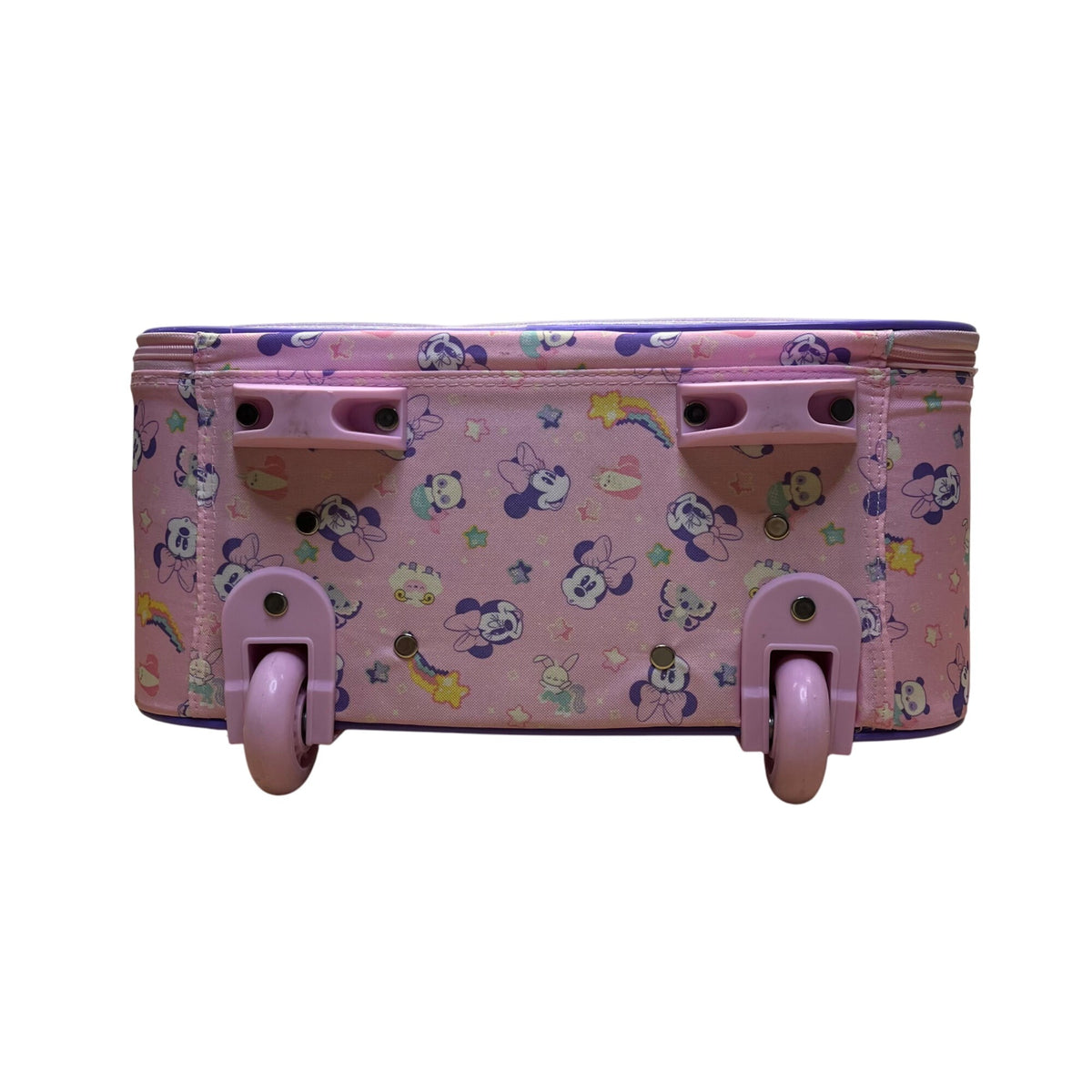 Disney Kids Purple & Pink Sparkling Minnie Mouse Rolling Luggage Size M