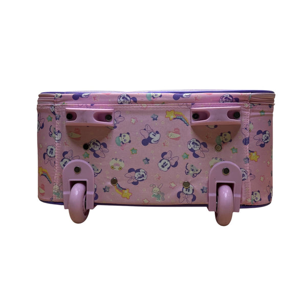 Disney Kids Purple & Pink Sparkling Minnie Mouse Rolling Luggage Size M