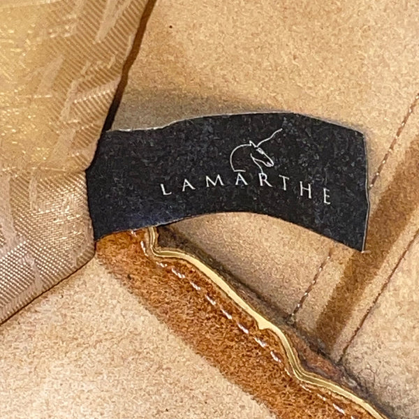 Lamarthe Women’s Yellow Embroidered Leather Flower Charm Shoulder Tote Bag