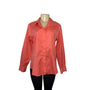 Chicos Womens No-Iron Button-Down Coral Shirt Long Sleeve Size 2
