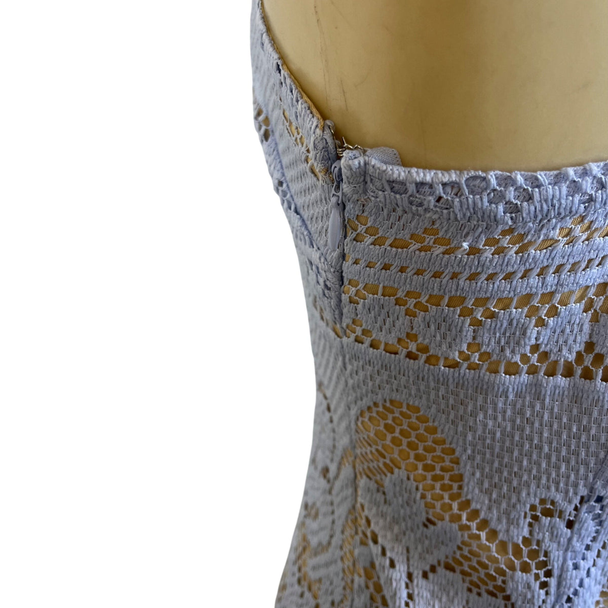 Venus Womens Blue Lace Sleeveless Maxi Dress Sheer Overlay US Size 6