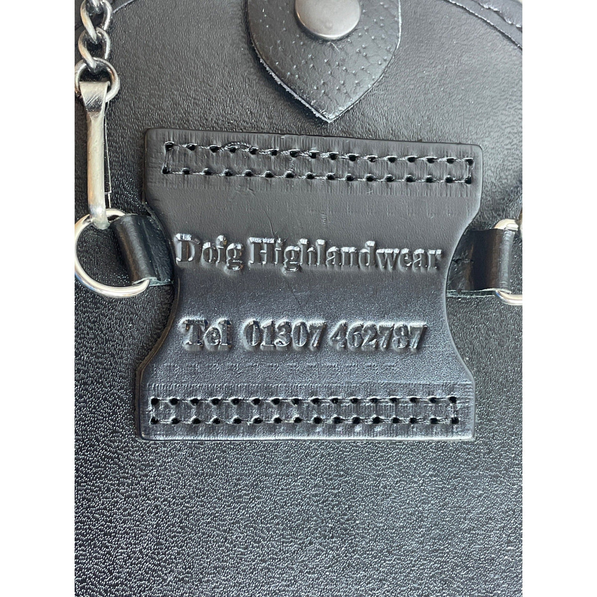 Scottish Sporran Bag With Celtic Knot Design Real Fur Chain Strap