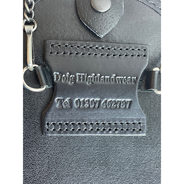 Scottish Sporran Bag With Celtic Knot Design Real Fur Chain Strap