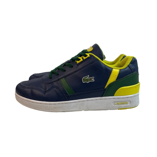 Lacoste Men's Blue Yellow T Clip Advance Sneakers Sz 6
