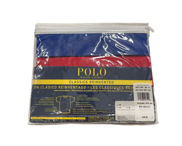 Polo Ralph Lauren Men’s Classic Fit T-Shirts 3-Pack Cotton Crewneck M