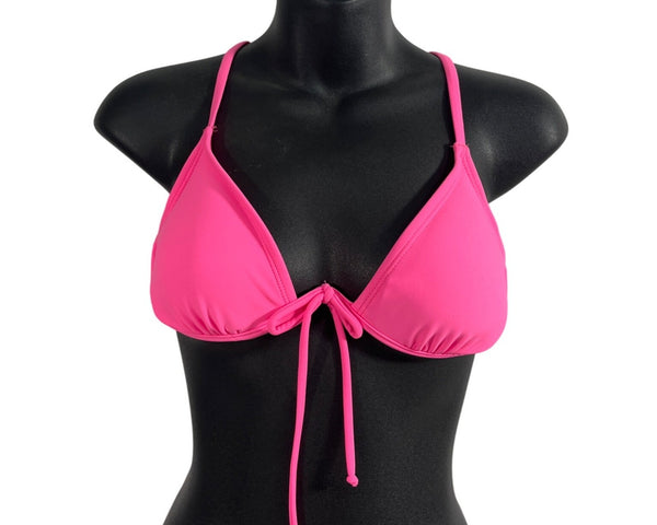 Xhilaration Pink Triangle Bikini Top Size 0-2 Adjustable Straps