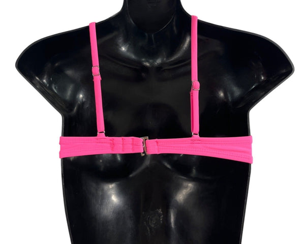 Xhilaration Pink Triangle Bikini Top Size 0-2 Adjustable Straps