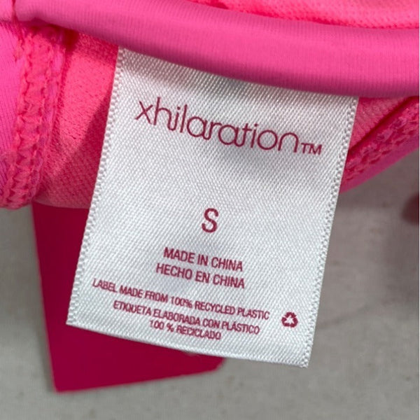 Xhilaration Pink Triangle Bikini Top Size 0-2 Adjustable Straps
