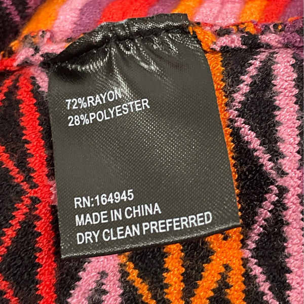 Toccin Striped Multicolor Sleeveless Knit Midi Dress With Turtleneck Sz XL - New