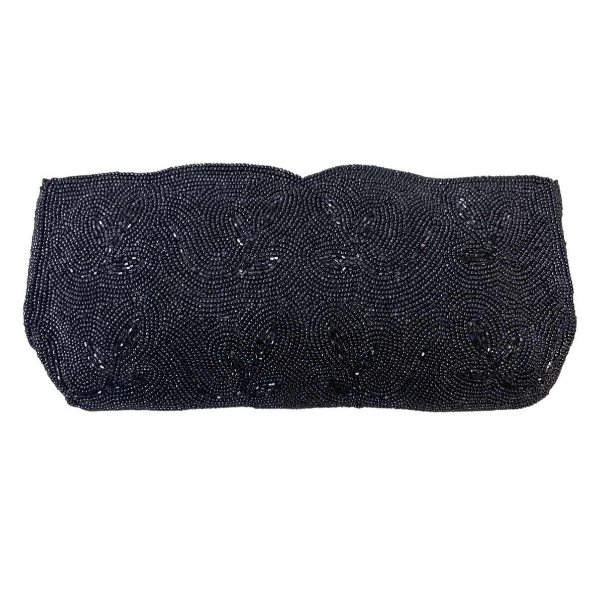 Nobility Made in Japan Women's Black Beaded Evening Clutch Sz S