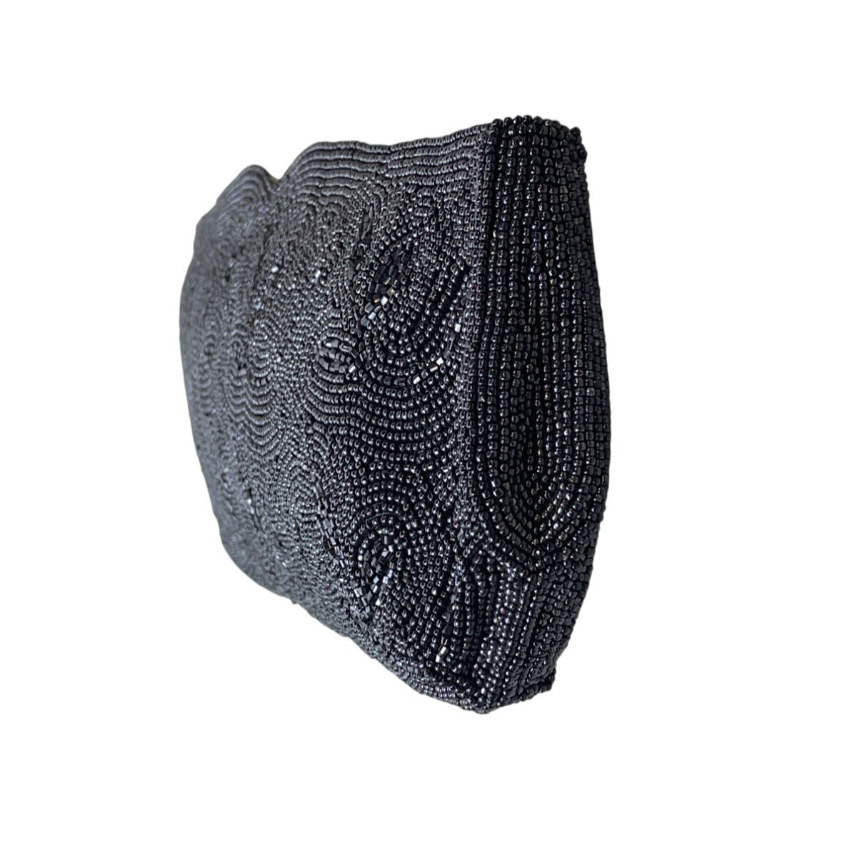 Nobility Made in Japan Women's Black Beaded Evening Clutch Sz S