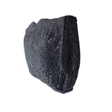 Nobility Made in Japan Women's Black Beaded Evening Clutch Sz S