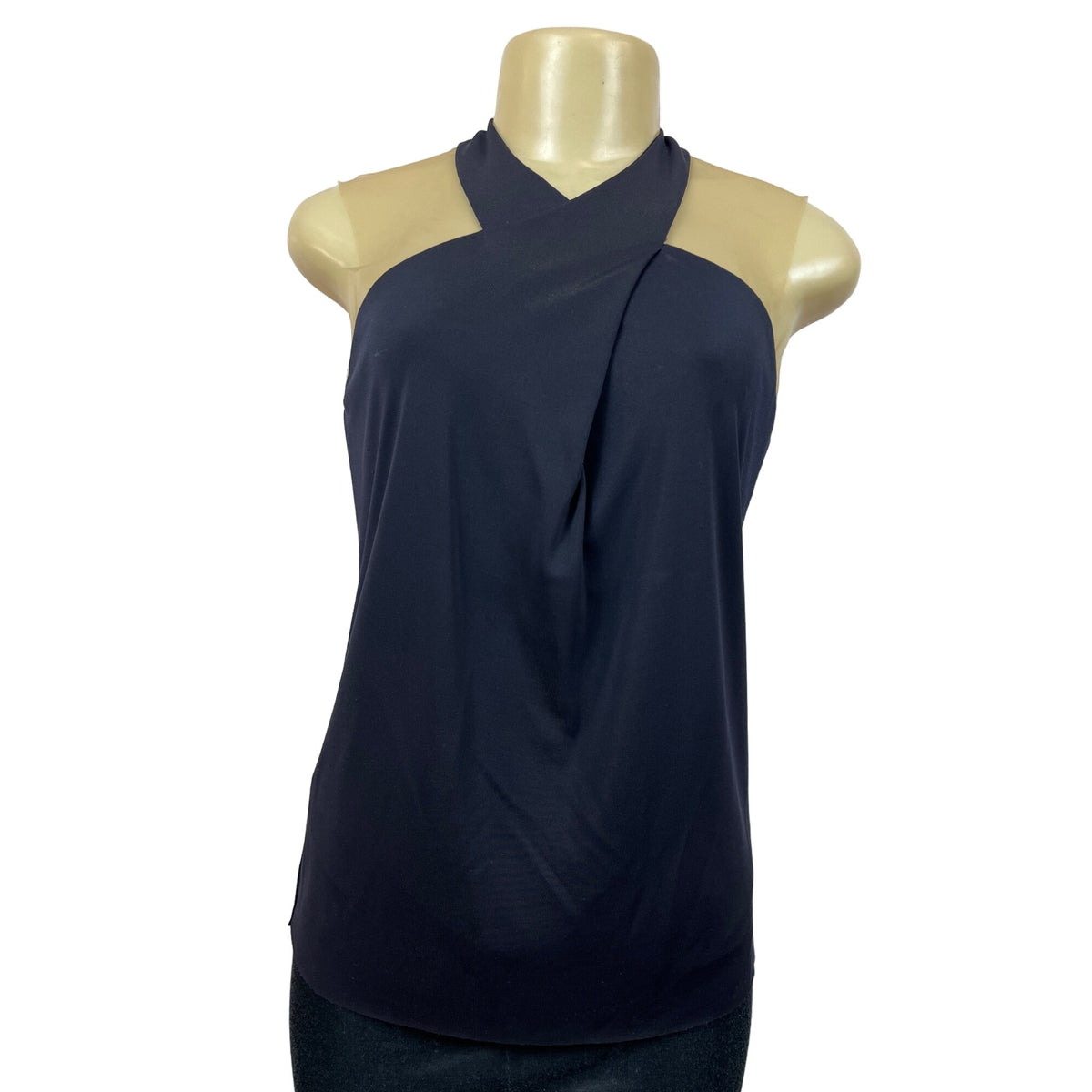 Bailey44 Women’s Navy Blue Haltered Loose Fit Shirt Sz S