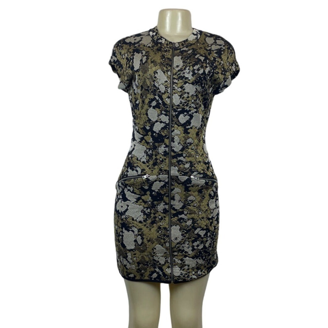 Missoni Women's Gold and Black Bodycon Dress Sz 38 (EUR 8)