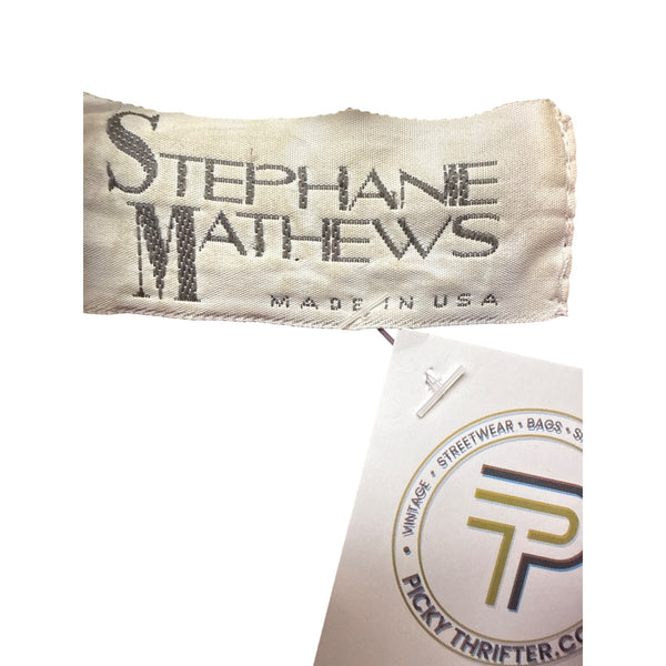 Stephane Mathews Womens Red Wool Button-Up Jacket Long Sleeve Retro Made In USA