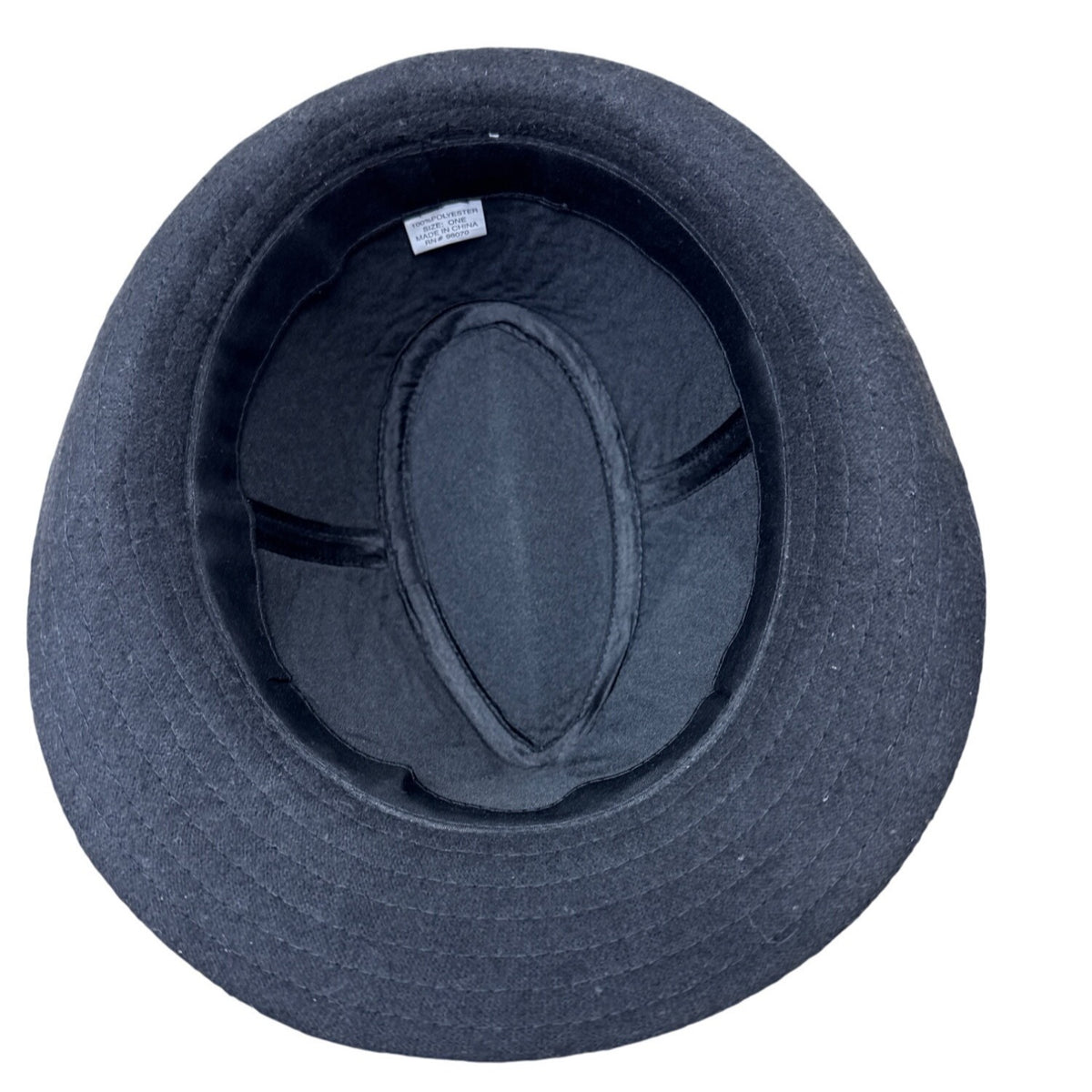 Black Cloche Hat With Brown Floral Accent & Bead Details - One Size