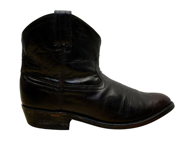 Steve Madden Men’s Brown Leather Western Cowboy Ankle Top Autry Boots Size 10