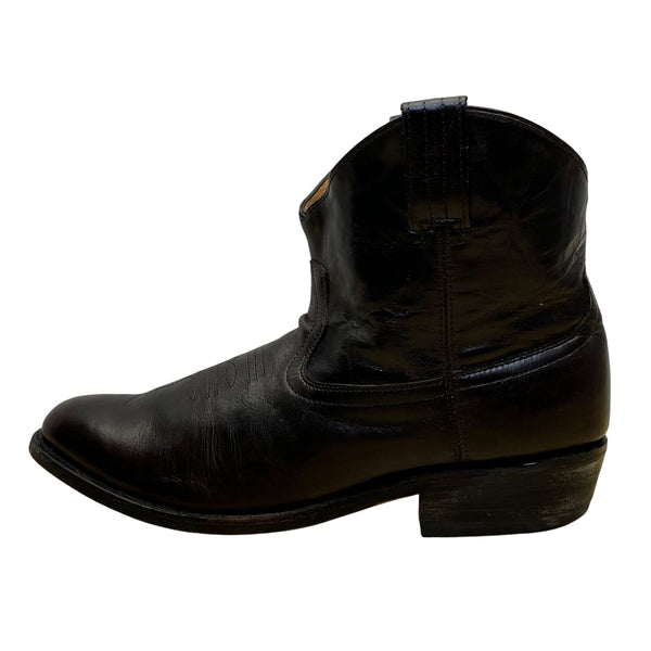 Steve Madden Men’s Brown Leather Western Cowboy Ankle Top Autry Boots Size 10