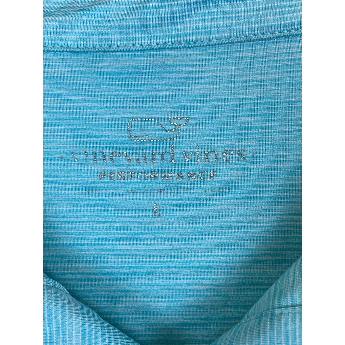 Vineyard Vines Mens Light Blue Performance Polo Short Sleeve Shirt Size L