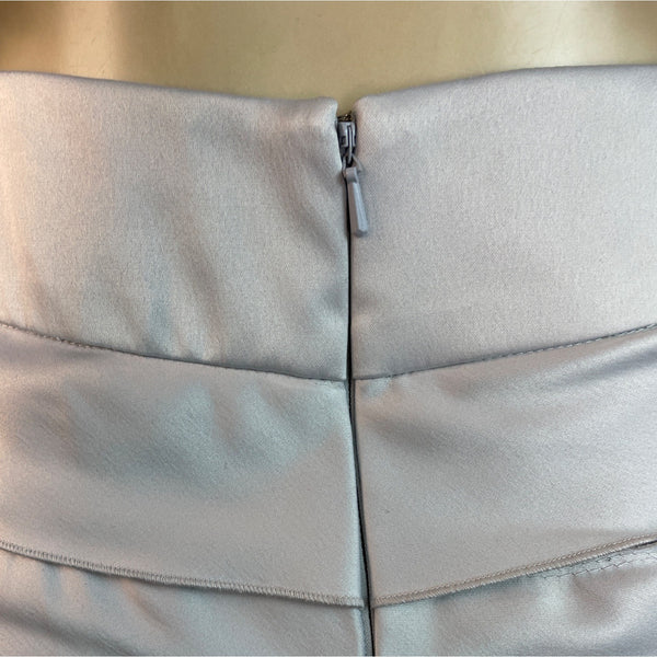 JS Collections Womens Silver Lace Jacket & Tiered Satin Skirt Formal Set Sz 2