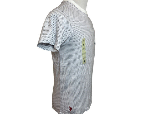 U.S. Polo Assn. Men's White Polka Dot Short Sleeve T Shirt Size S - New