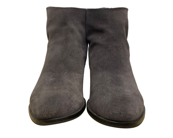 Dolce Vita Women’s Gray Suede With Back Zipper Block Heel Ankle Boots Size 8