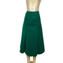 Unbranded Green Velvet A-Line Midi Skirt Side Zipper Sz XS/S