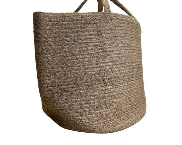 Handcrafted Woven Jute With Sturdy Handles & Spacious Interior Bucket Tote Bag