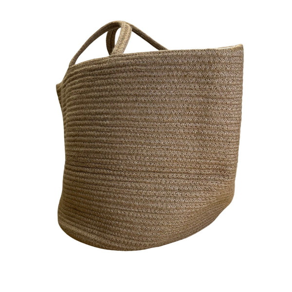 Handcrafted Woven Jute With Sturdy Handles & Spacious Interior Bucket Tote Bag