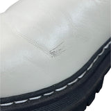 Marc Fisher Ivory White Leather/Textile Womens Chelsea Boots Size 7M