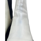 Marc Fisher Ivory White Leather/Textile Womens Chelsea Boots Size 7M