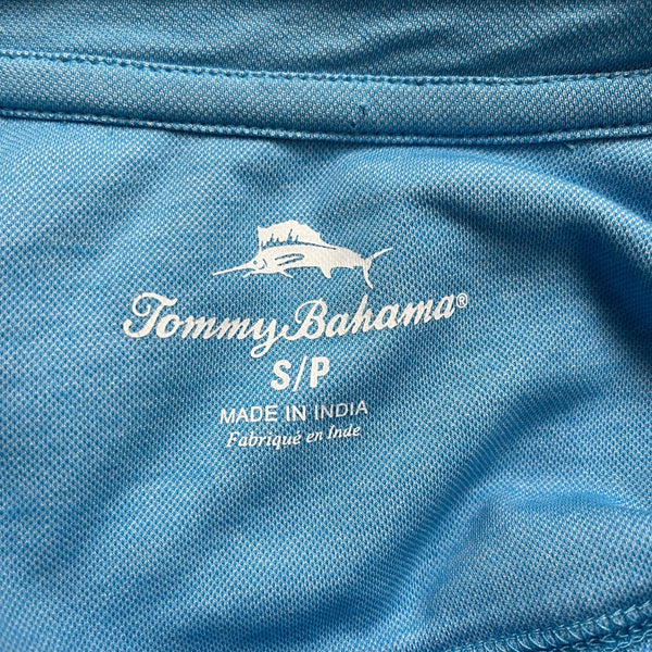 Tommy Bahama Mens Blue Cotton Blend Polo Shirt Short Sleeve Small Size S